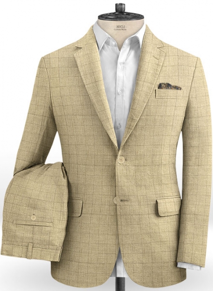 Italian Lounge Beige Linen Suit