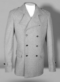 Plain Gray Tweed Overstyle Jacket