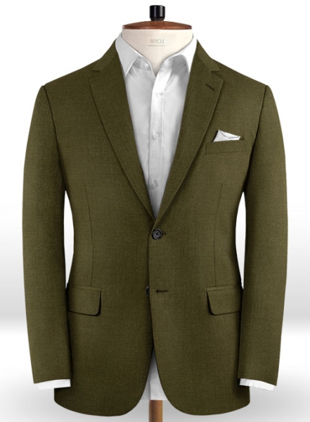 Reda Army Green Pure Wool Suit