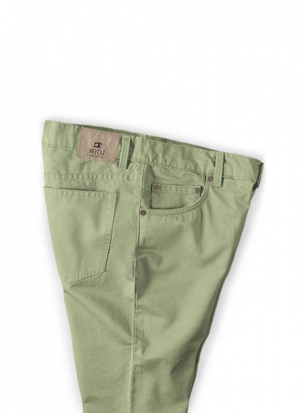 Kids Stretch Summer Weight River Green Chino Jeans