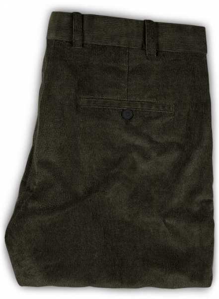 Stretch Olive Corduroy Trousers - 21 Wales