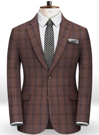 Light Weight Country Wine Tweed Jacket