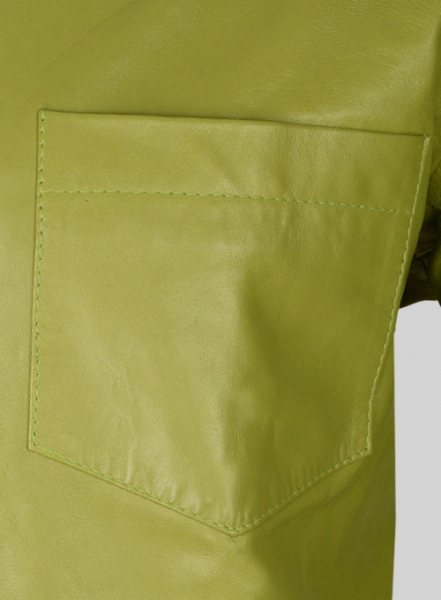 Bright Green Classic Leather Shirt