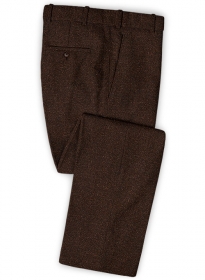 Heavy Brown Herringbone Tweed Pants