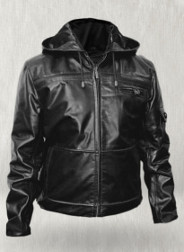 Leather Hood Jacket #704