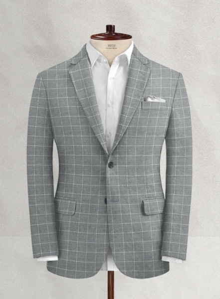 Italian Linen Chena Checks Jacket