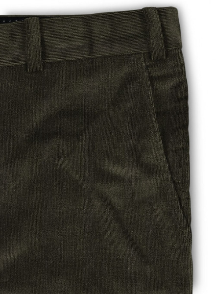 Stretch Olive Corduroy Trousers - 21 Wales
