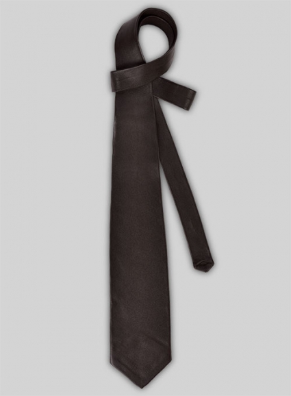 Dark Brown Leather Tie