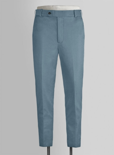 Nord Blue Feather Cotton Canvas Stretch Pants