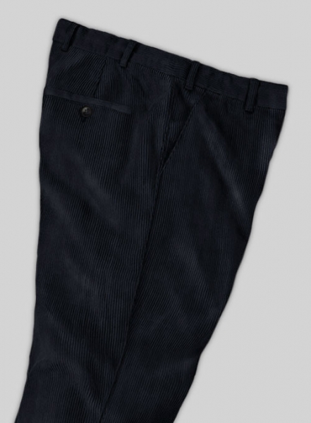 Navy Blue Corduroy Trousers - 8 Wales