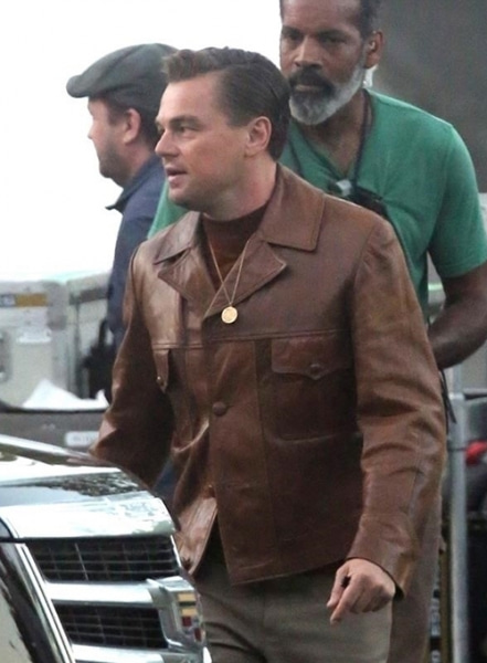 Leonardo DiCaprio Once Upon a Time in Hollywood Leather Jacket