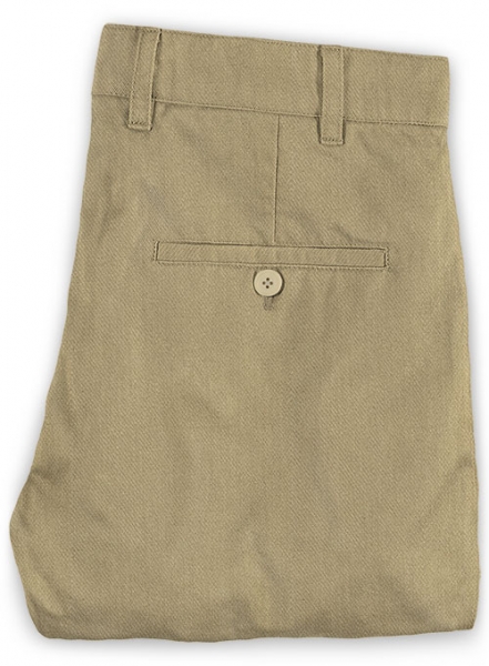 Heavy Knit Khaki Stretch Chino Pants