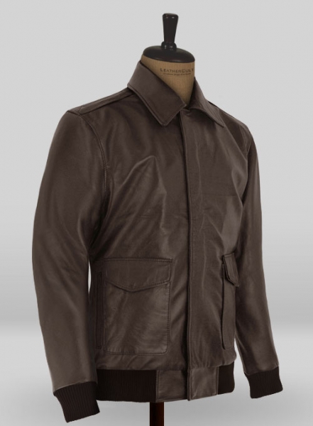 Brown Steve Carell Welcome to Marwen Bomber Leather Jacket