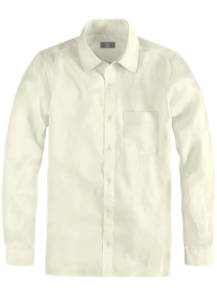 Giza Lemon Cotton Shirt- Full Sleeves