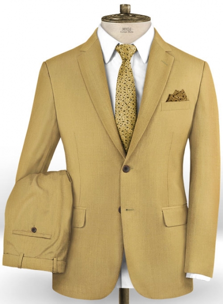 Scabal Khaki Wool Suit