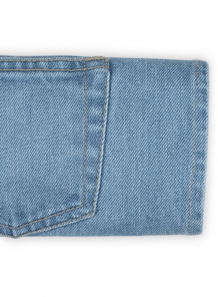 Bison Heavy Blue Jeans - Light Wash : Made To Measure Custom Jeans