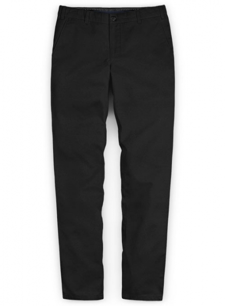 Black Stretch Chino Pants