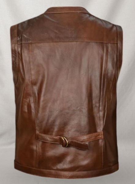 Spanish Brown Chris Pratt Jurassic World Leather Vest