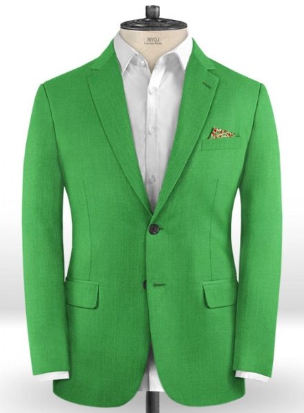 Scabal Bright Green Wool Suit