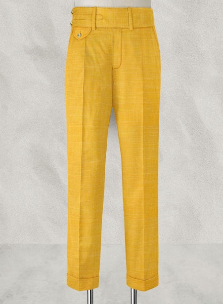 Mystic Yellow Double Gurkha Wool Trousers