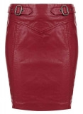 Belted Leather Skirt - # 155
