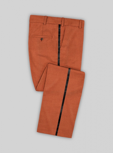 Napolean Runway Orange Wool Tuxedo Suit