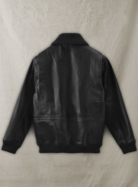 Black Pilot Aviator Leather Jacket