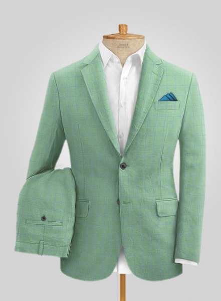 Italian Linen Mojito Green Suit