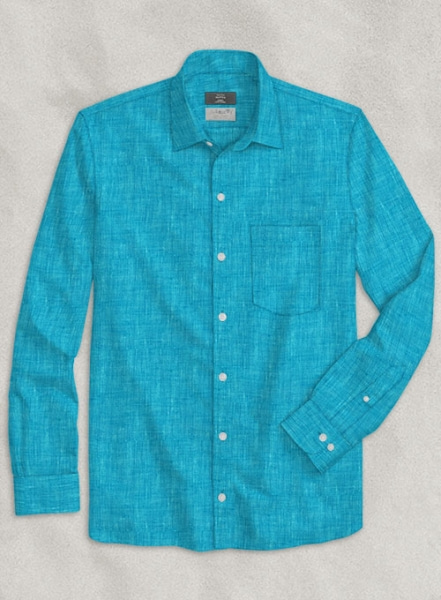Solbiati Fizz Blue Linen Shirt