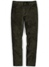 Stretch Olive Corduroy Jeans - 21 Wales