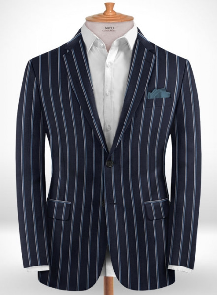 Napolean Vanda Navy Blue Wool Suit