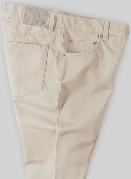 Beige Cotton Power Stretch Chino Jeans