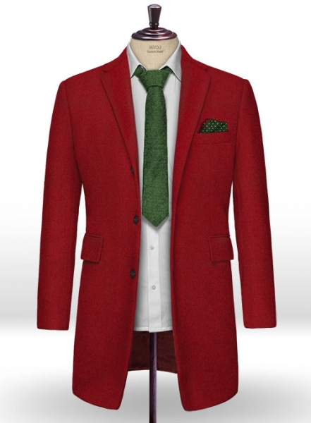 Naples Red Tweed Overcoat