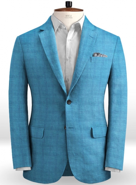 Italian Prince Blue Linen Suit