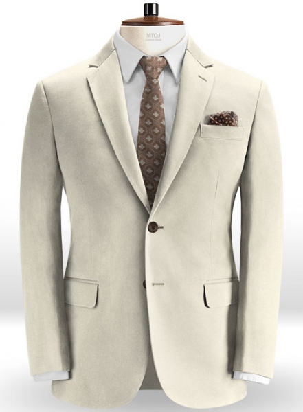 Light Beige Peach Finish Chino Suit