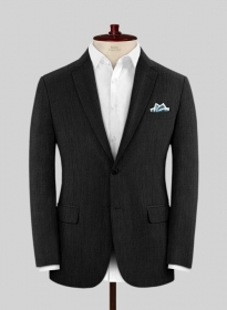 Worsted Dark Charcoal Wool Jacket