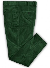 Stretch English Green Corduroy Trousers - 21 Wales
