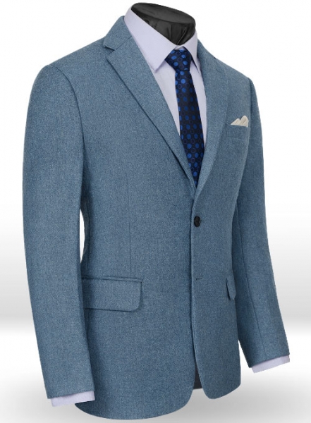 Light Weight Turkish Blue Tweed Jacket