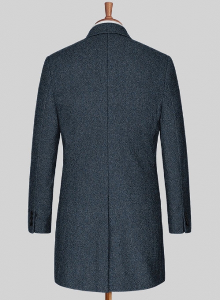 Light Weight Bond Blue Tweed Overcoat