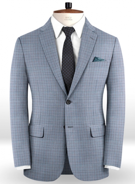 Napolean Lazo Sky Blue Wool Suit