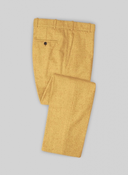 Italian Amber Yellow Tweed Pants