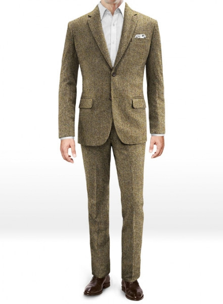 Harris Tweed Hebridean Brown Herringbone Suit