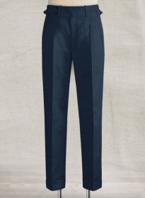 Safari Blue Cotton Linen Heritage Trousers