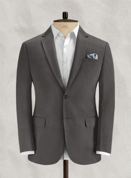 Charcoal Gray Stretch Chino Jacket