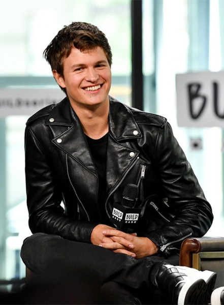 Ansel Elgort Leather Jacket #2