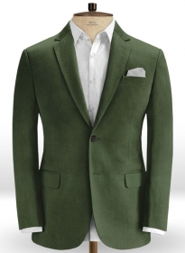 Pine Green Satin Cotton Jacket