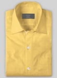 Yellow Stretch Twill Shirt