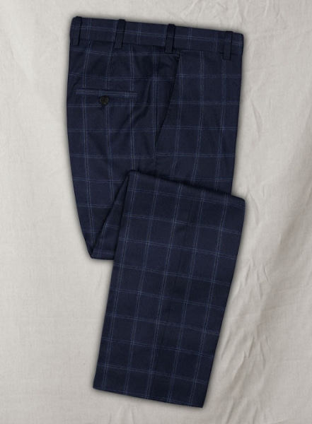 Reda Blue Checks Wool Suit