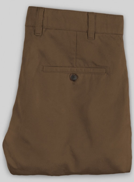 Brown Stretch Chino Pants