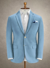 Caccioppoli Cotton Gabardine Mineral Blue Jacket